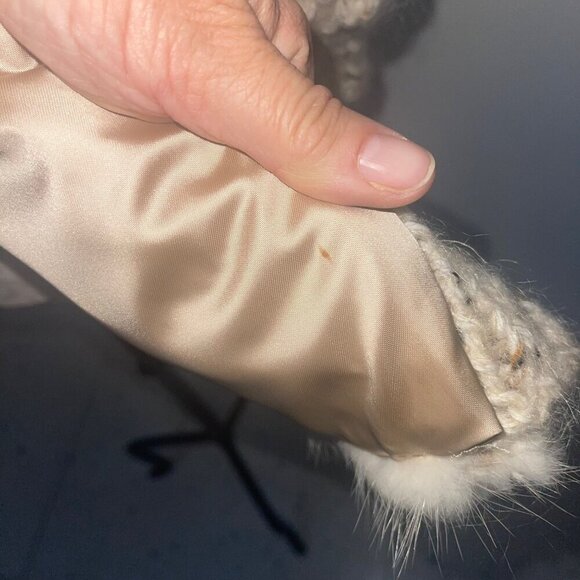 Vintage Womens Jacket Vest Size Medium Cream Knit Convertible Casual Wool - Picture 5 of 9